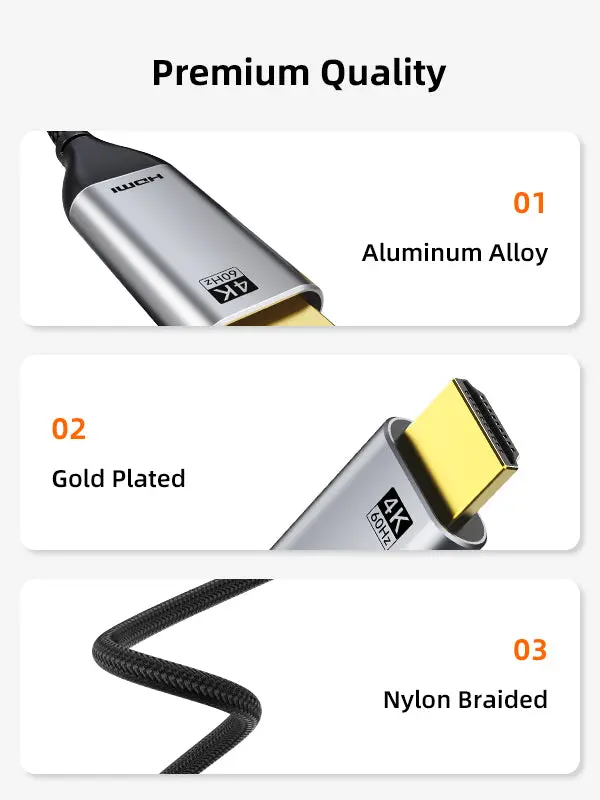 USB C To HDMI Cable 4K 60Hz