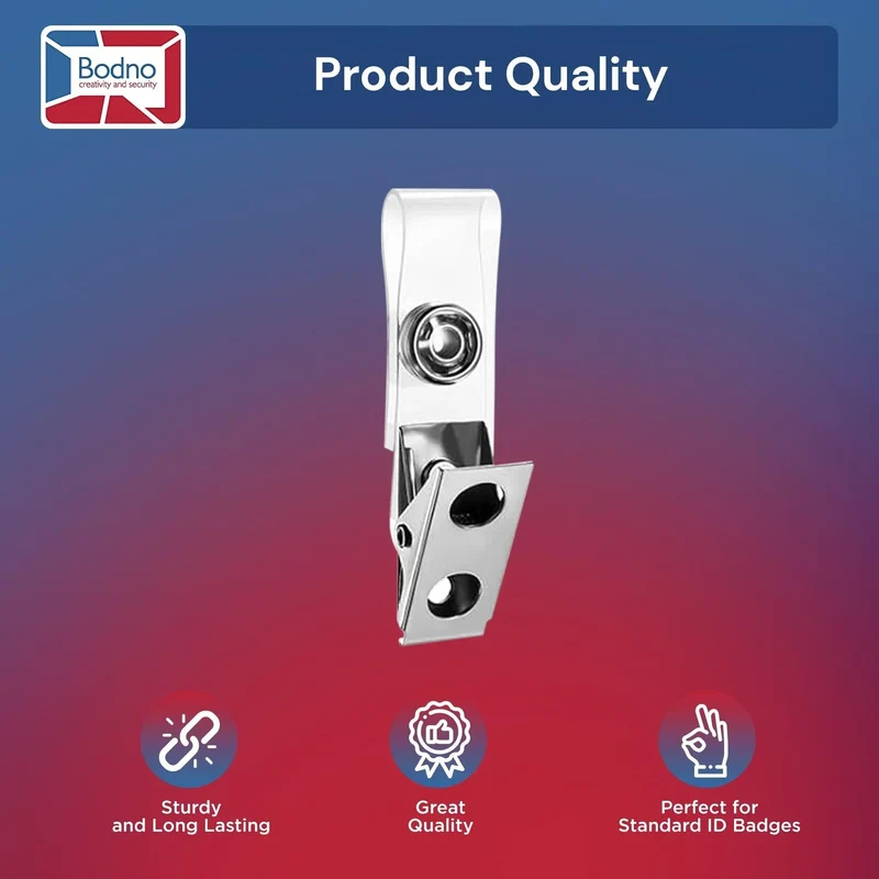 Bodno Badge Clips 100 Pack