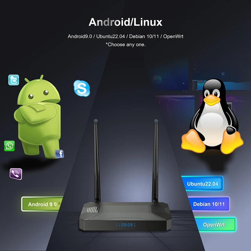 4G LTE SIM-Anschluss Android-TV-Box Amlogic S905X3 Set-Top-Box