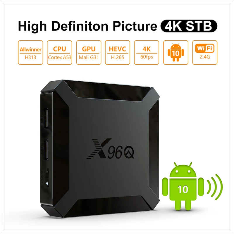 X96Q Android 10 TV-Box Allwinner H313 Quad Core Digital Signage Player