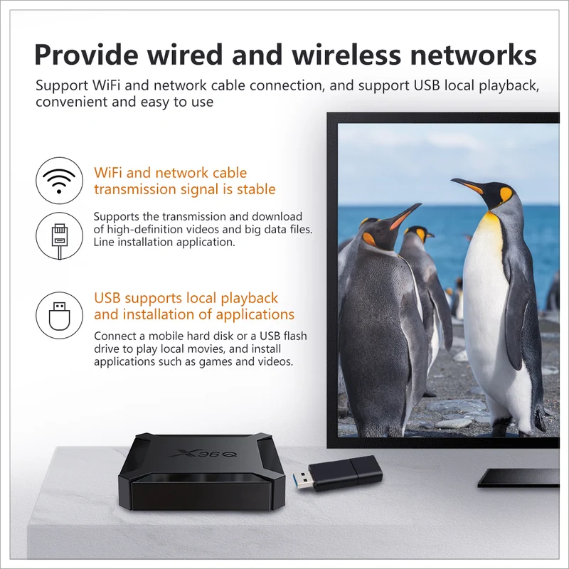 X96Q Android 10 TV-Box Allwinner H313 Quad Core Digital Signage Player