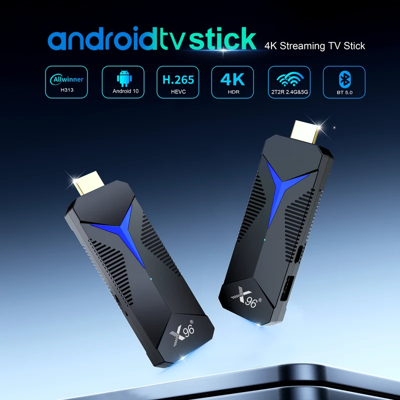 X96 S600 Allwinner H618 TV-Stick Quad-Core Android 12 Android 14 4K Streaming TV-Stick