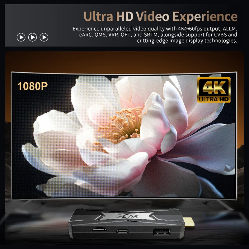 Digital Signage Media Player Android 14 TV Stick X96 NEO TV Dongle