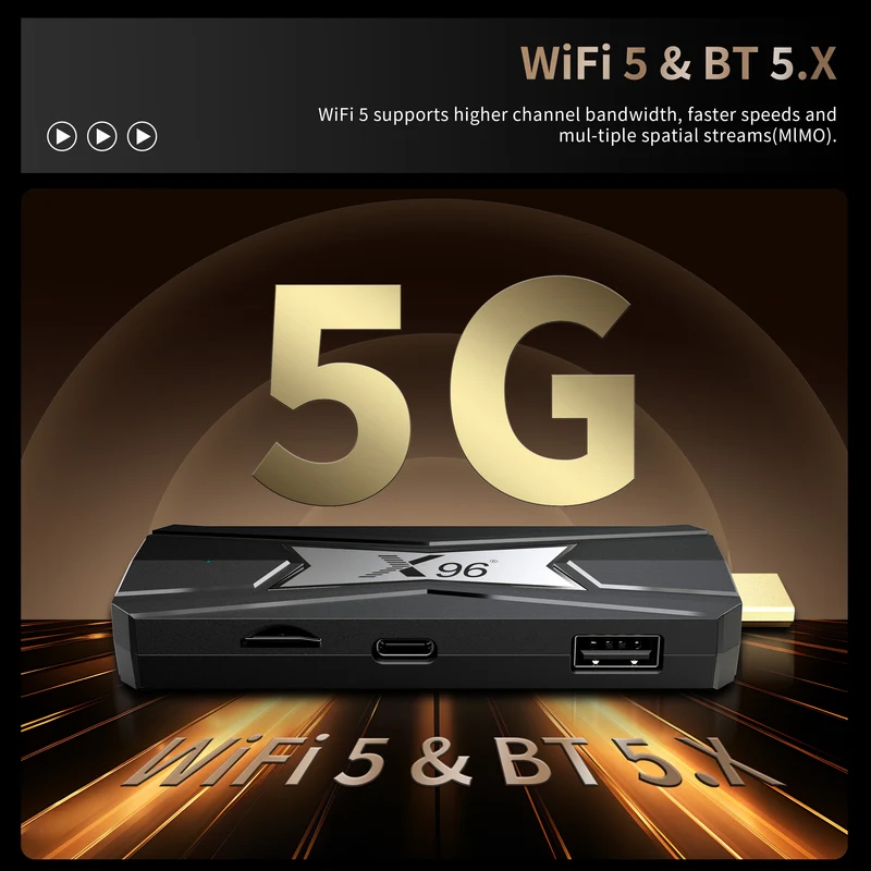 Digital Signage Media Player Android 14 TV Stick X96 NEO TV Dongle