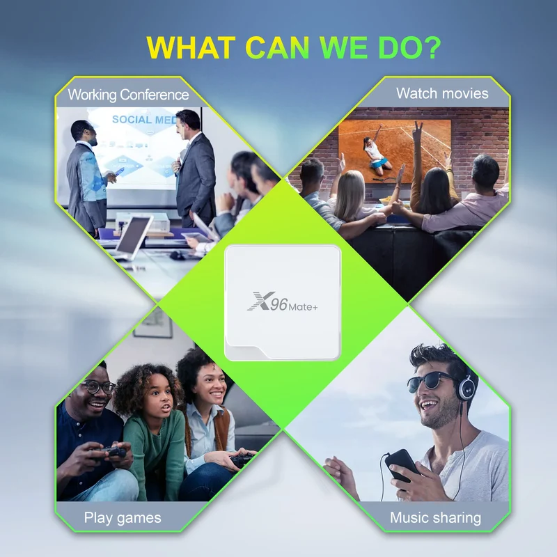 X96 Mate+ Allwinner H618 6K Android 14 TV-Box Hersteller