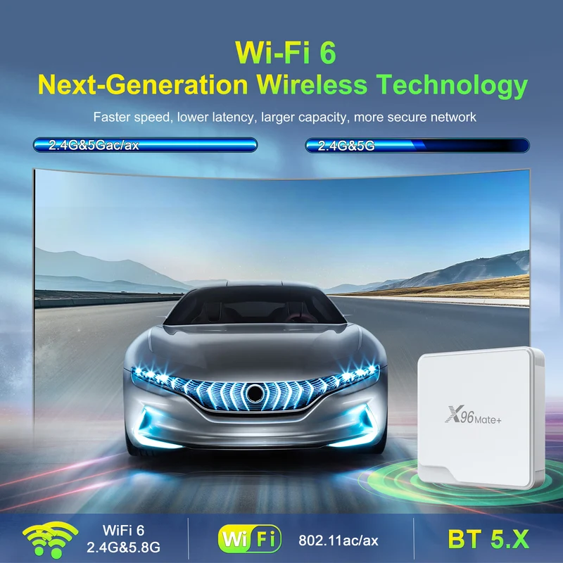 X96 Mate+ Allwinner H618 6K Android 14 TV-Box Hersteller
