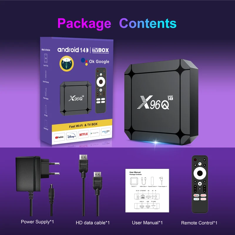 Rockchip RK3518 X96Q ATV Android 14 4K Android TV Box Hersteller
