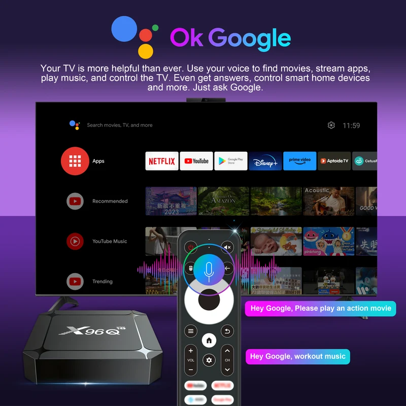 Rockchip RK3518 X96Q ATV Android 14 4K Android TV Box Hersteller
