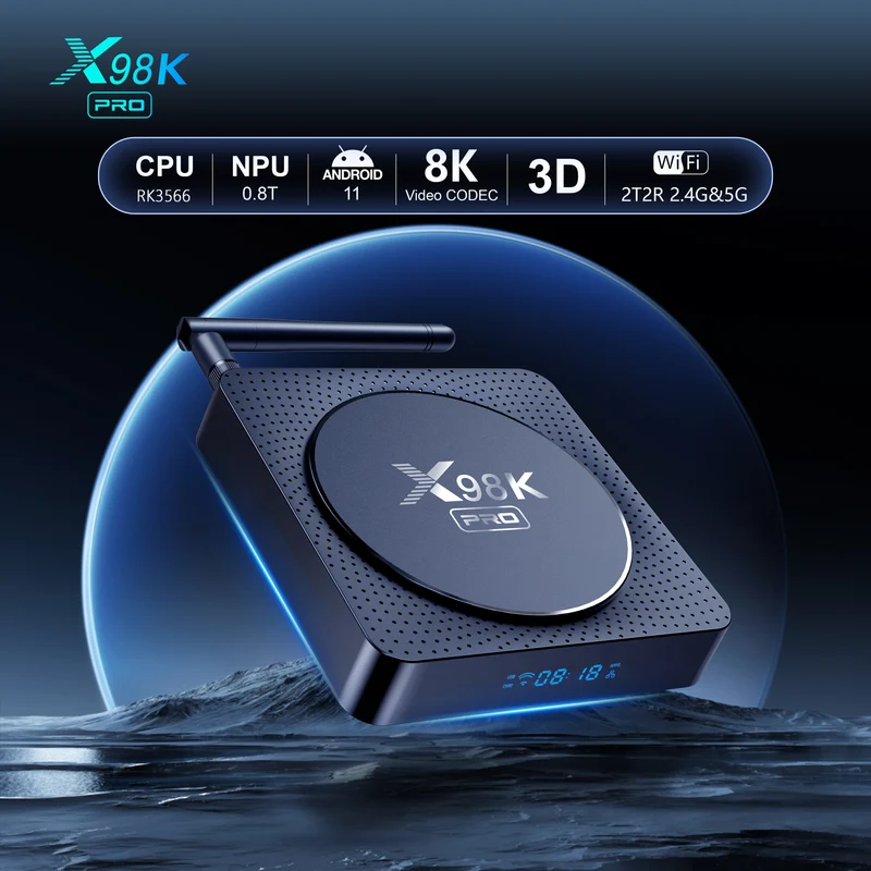 Rockchip RK3566 Quad Core Android TV Box X98K Pro 8K Set-Top-Box Hersteller