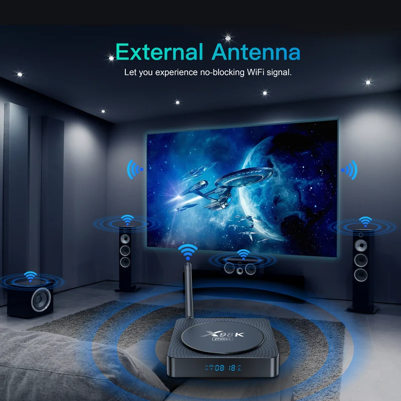 Rockchip RK3566 Quad Core Android TV Box X98K Pro 8K Set-Top-Box Hersteller
