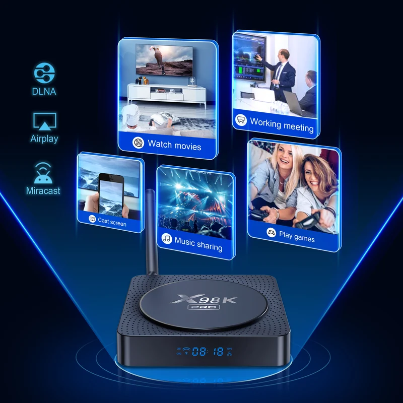 Rockchip RK3566 Quad Core Android TV Box X98K Pro 8K Set-Top-Box Hersteller