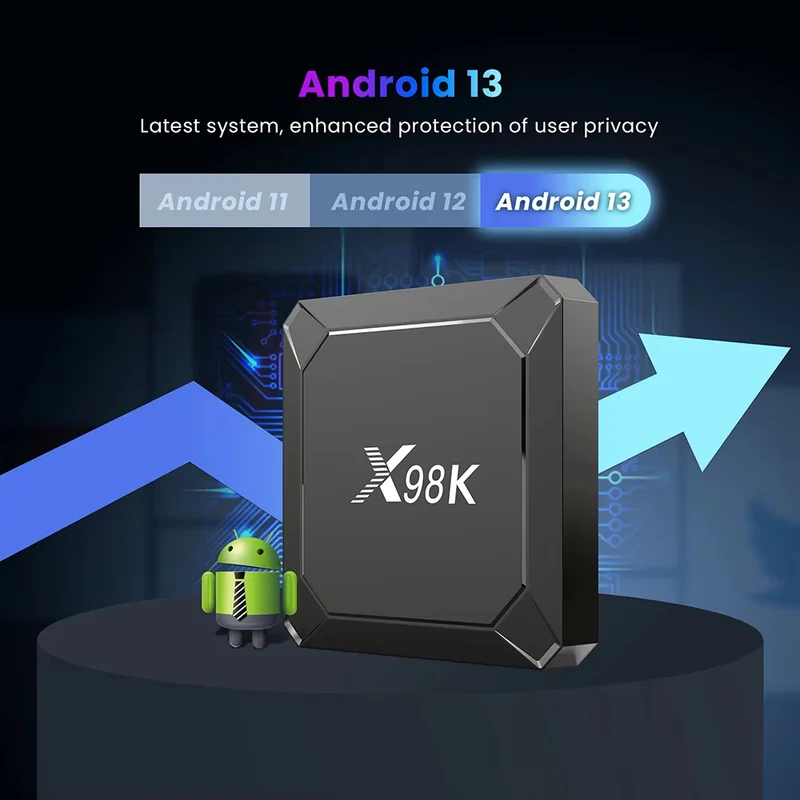 X98K Android 13 Rockchip RK3528 Quad Core TV-Box
