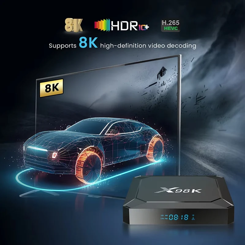 X98K Android 13 Rockchip RK3528 Quad Core TV-Box
