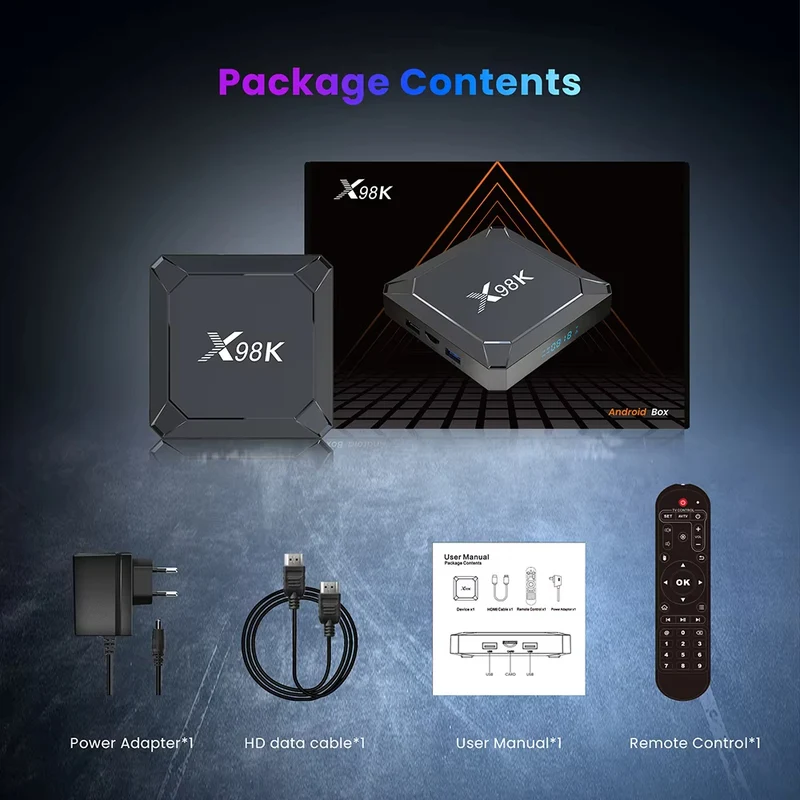 X98K Android 13 Rockchip RK3528 Quad Core TV-Box