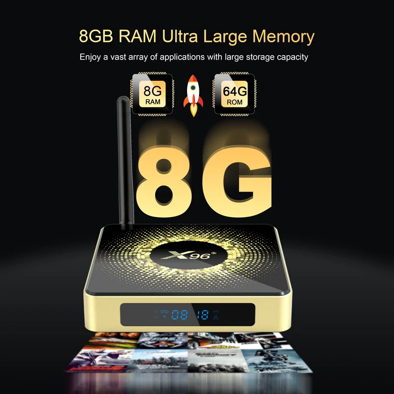 X96 X10 8K Android TV Box Amlogic S928X-J Penta-Core Prozessor Digital Signage Player