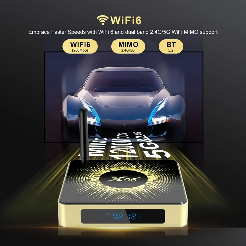 X96 X10 8K Android TV Box Amlogic S928X-J Penta-Core Prozessor Digital Signage Player