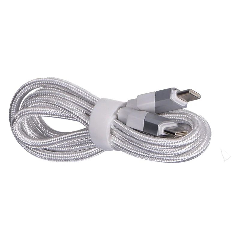 SDL Lade- und Synchonisierungskabel 1,2 m USB-C auf USB-C Stoff ummantelt weiß