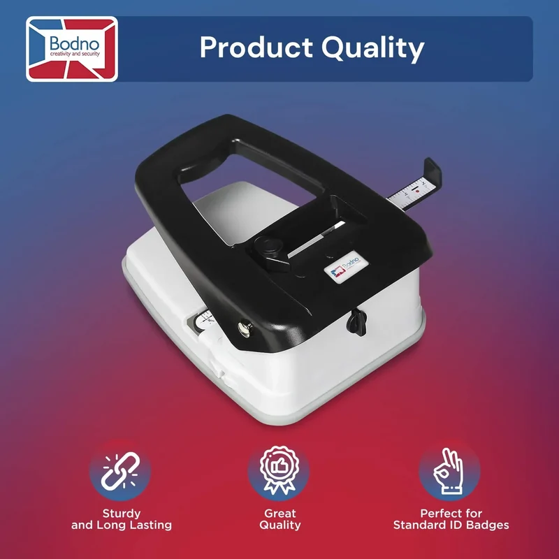 3-in-1 ID Badge Slot Punch for ID Cards (Works with All PVC Cards and ID Card Printers)