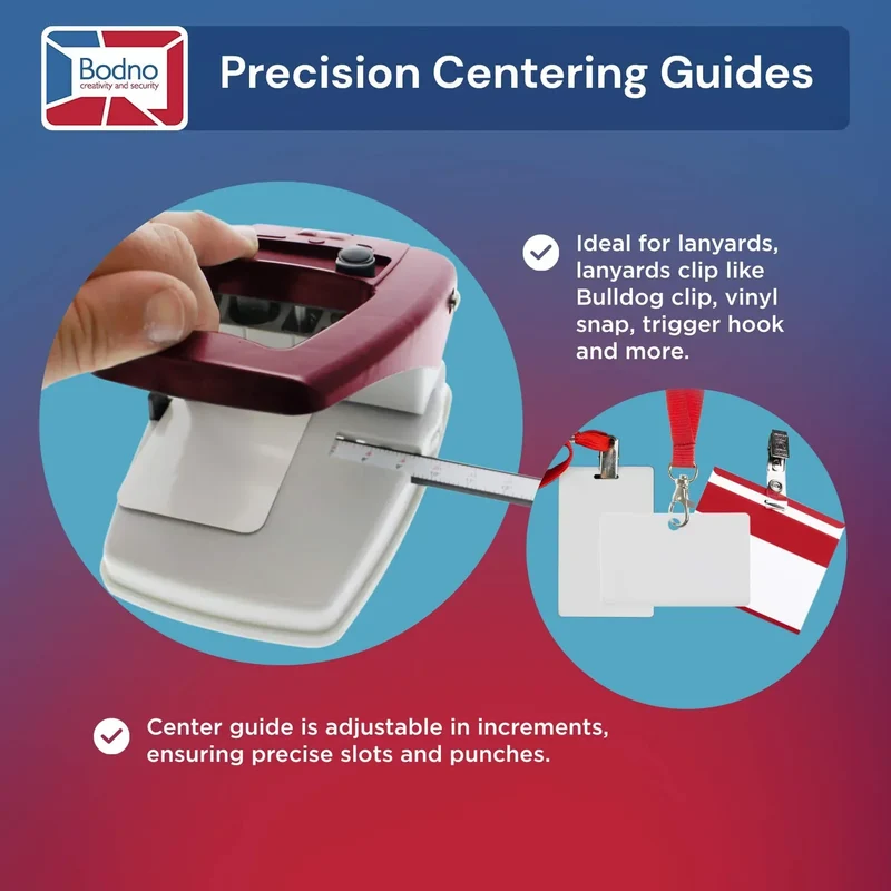 3-in-1 ID Badge Slot Punch for ID Cards (Works with All PVC Cards and ID Card Printers)
