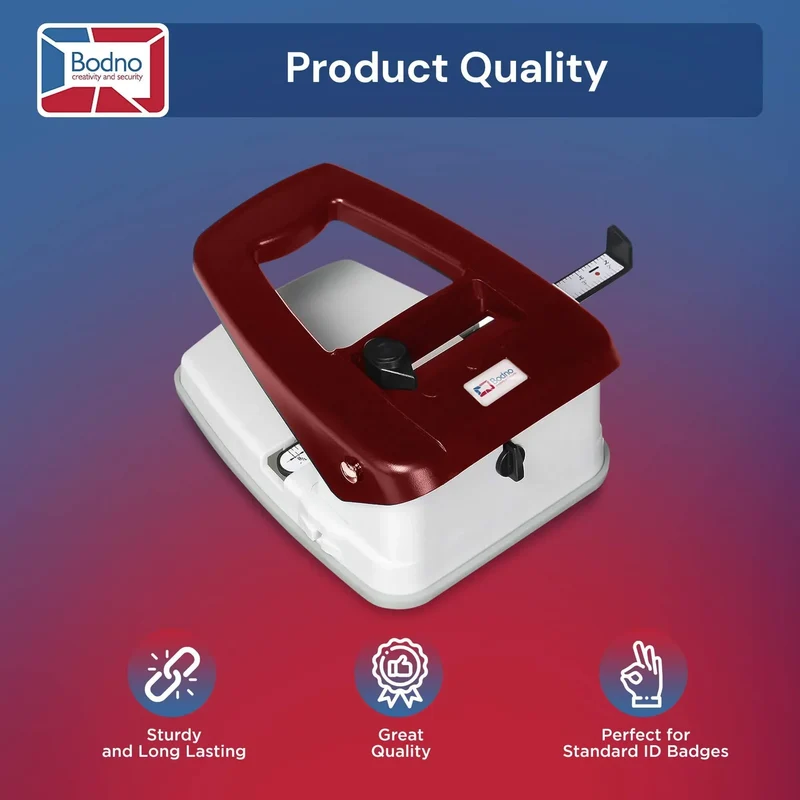 3-in-1 ID Badge Slot Punch for ID Cards (Works with All PVC Cards and ID Card Printers)