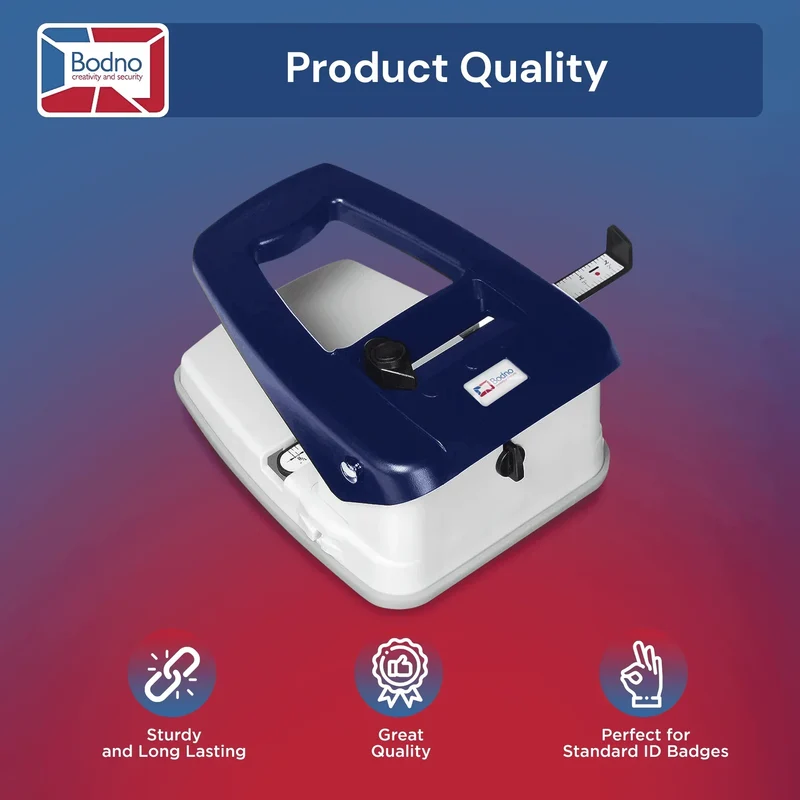 3-in-1 ID Badge Slot Punch for ID Cards (Works with All PVC Cards and ID Card Printers)