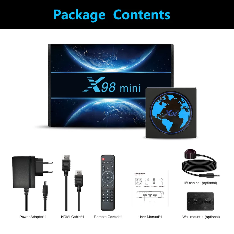 X98 Mini Amlogic S905W2 Android-TV-Box Quad-Core-Android Digital Signage Player