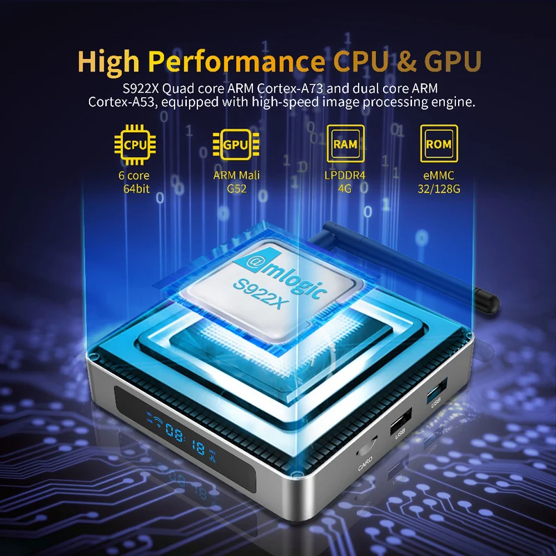 X96 X9 Amlogic S922X Hexa Core 4K TV Box S922X Android Digital Signage Player