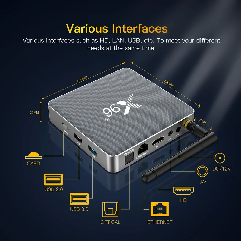 X96 X9 Amlogic S922X Hexa Core 4K TV Box S922X Android Digital Signage Player