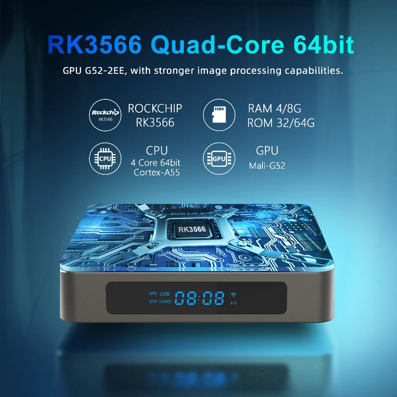 X96 X6 Quad Core Rockchip RK3566 Android TV Box