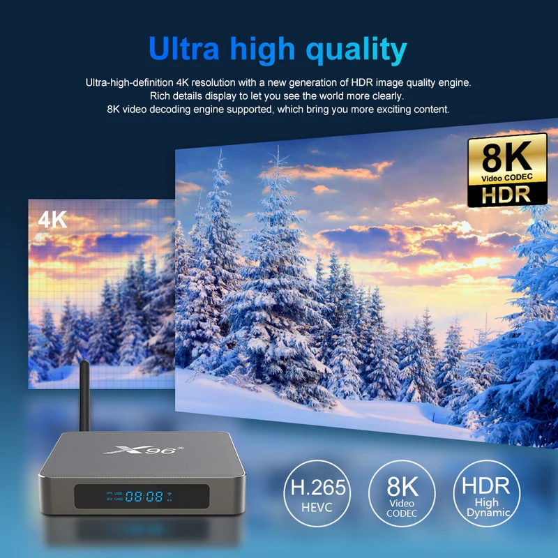 X96 X6 Quad Core Rockchip RK3566 Android TV Box