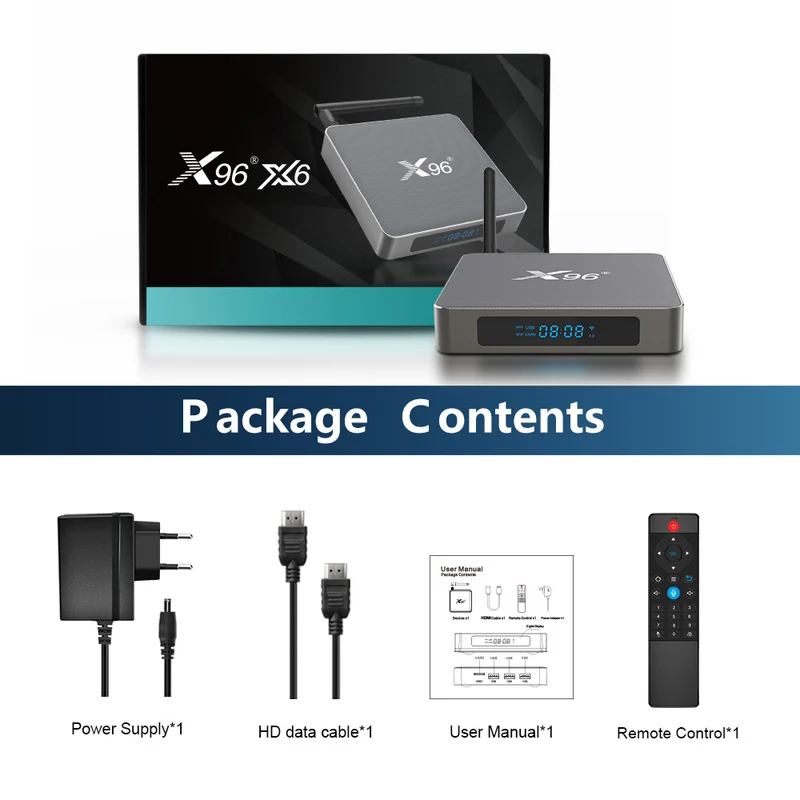 X96 X6 Quad Core Rockchip RK3566 Android TV Box