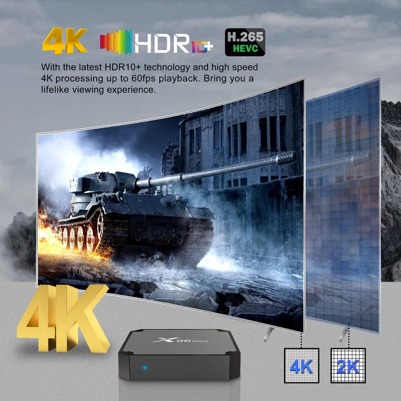 X96mini TV-Box Quad Core Amlogic S905W2 Set-Top-Box