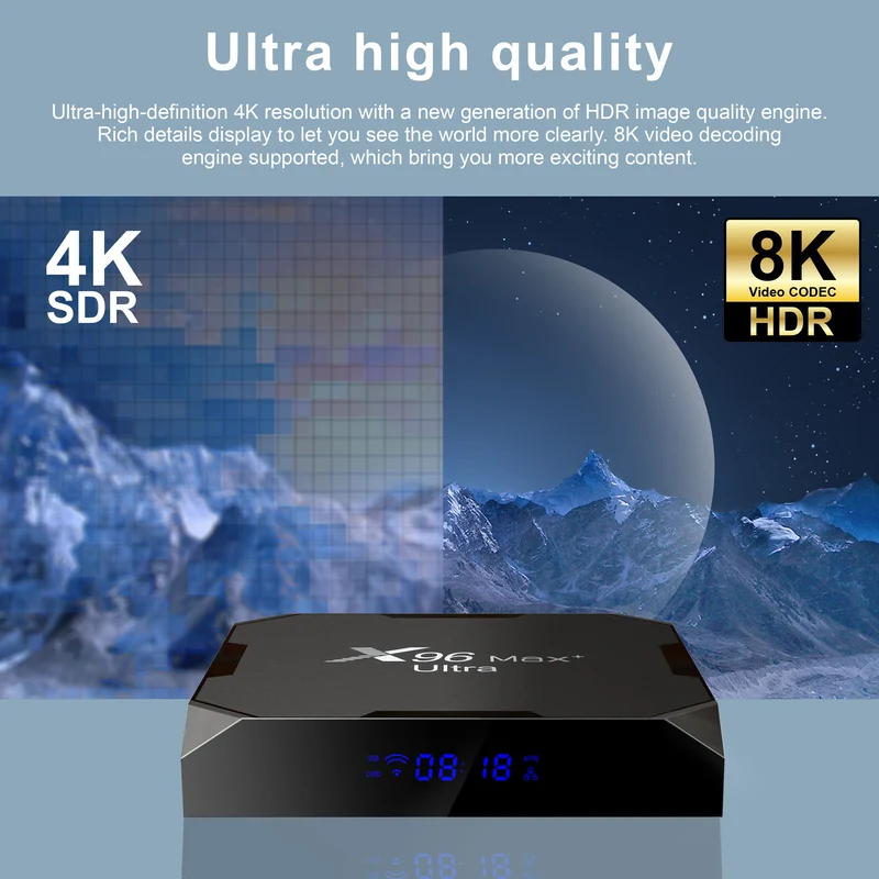 X96 Max+ Ultra Quad Core Amlogic S905X4 TV-Box