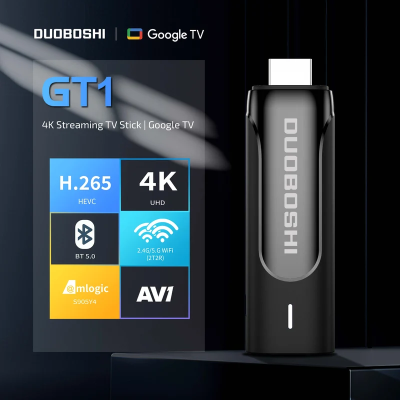 4K Google TV Stick Netflix & Google-zertifizierter TV-Dongle Amlogic S905Y4 TV-Stick