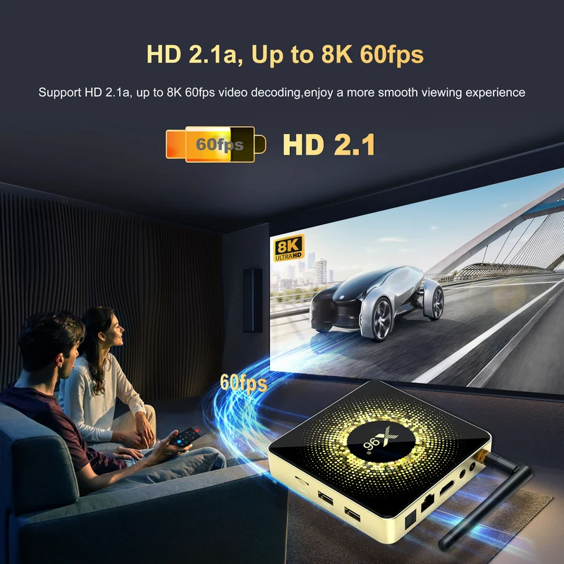 X96 X10 Android Digital Signage Media Player Penta Core Amlogic S928X-J 8K Fernsehbox