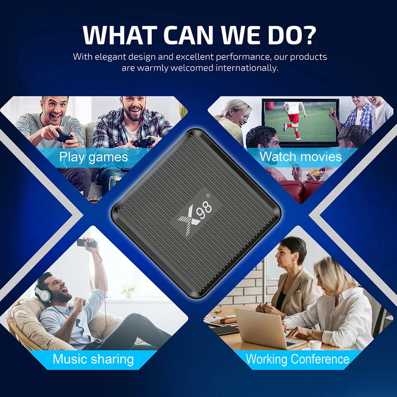 X98Q Amlogic S905W2 Quad Core 4K Doppel-WiFi-Android-TV-Box-Digital Signage-Player