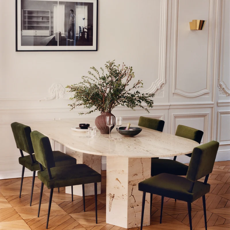 Gubi M-Chair Dining Chair Fully Upholstered
