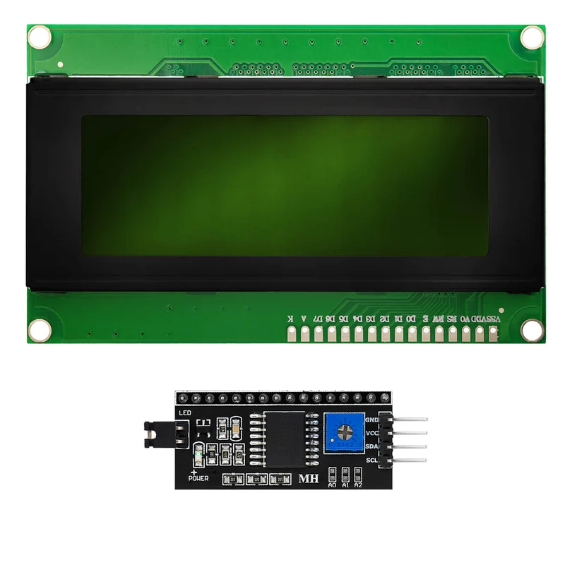 HD44780 2004 LCD Display Bundle 4x20 Zeichen mit I2C Schnittstelle Grün