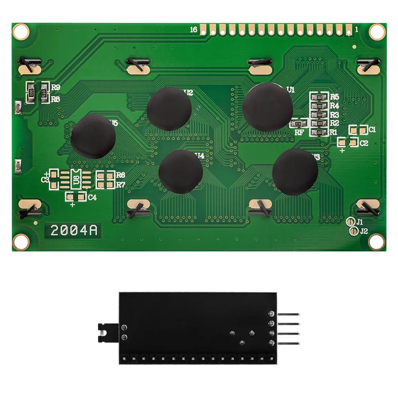 HD44780 2004 LCD Display Bundle 4x20 Zeichen mit I2C Schnittstelle Grün