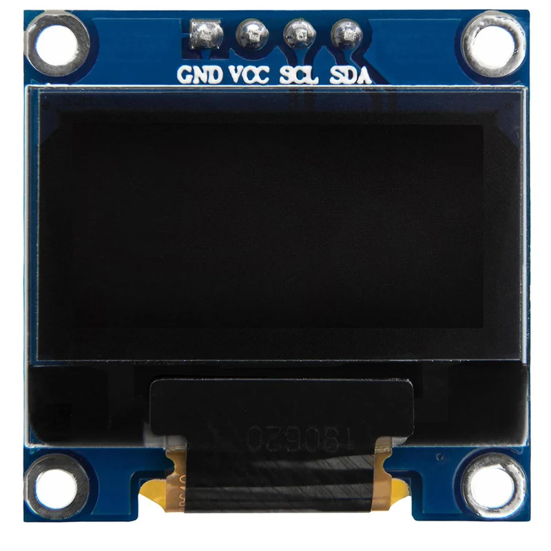 0,96 Zoll OLED SSD1306 Display I2C 128 x 64 Pixel kompatibel mit Arduino und Raspberry Pi