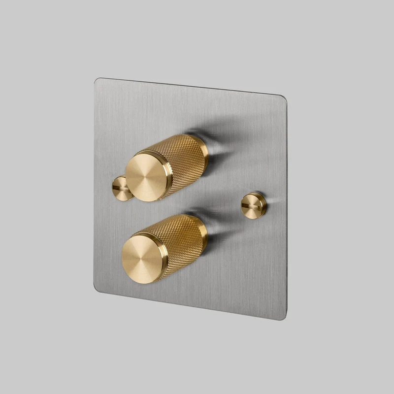 Buster + Punch Dimmer Switch Cross 1G-4G 120W