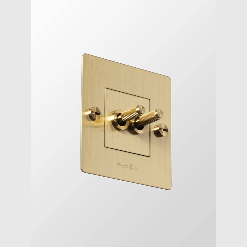 Buster + Punch Double Toggle Switch 1G Cross