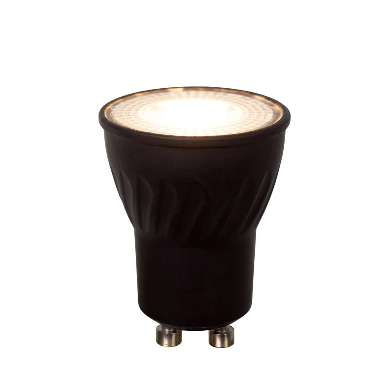 Lucide LED Bulb GU10 MR11 Black - 280lm 2200K to 3000K - Dim to warm