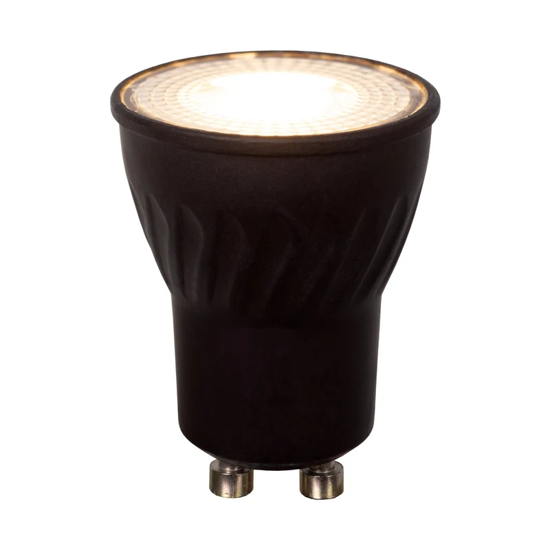 Lucide LED Bulb GU10 MR11 Black - 280lm 2200K to 3000K - Dim to warm