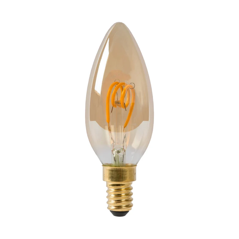 Lucide LED Filament Bulb E14 C35 Amber - 200lm 2200K - 3-Step Dim