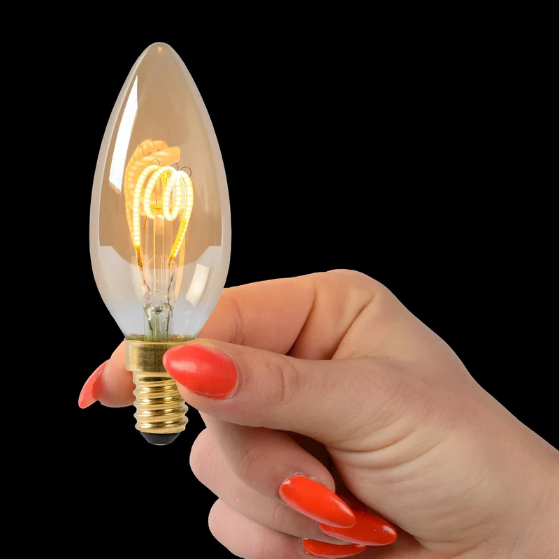 Lucide LED Filament Bulb E14 C35 Amber - 165lm 2200K - Dimmable