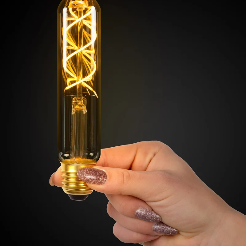 Lucide LED Filament Bulb E27 T32 Amber 20 cm - 380lm 2200K - Dimmable