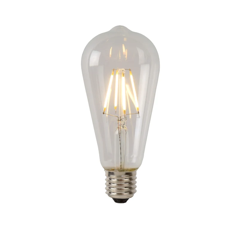 Lucide LED Filament Bulb E27 ST64 Clear - 1300lm 2700K - Dimmable