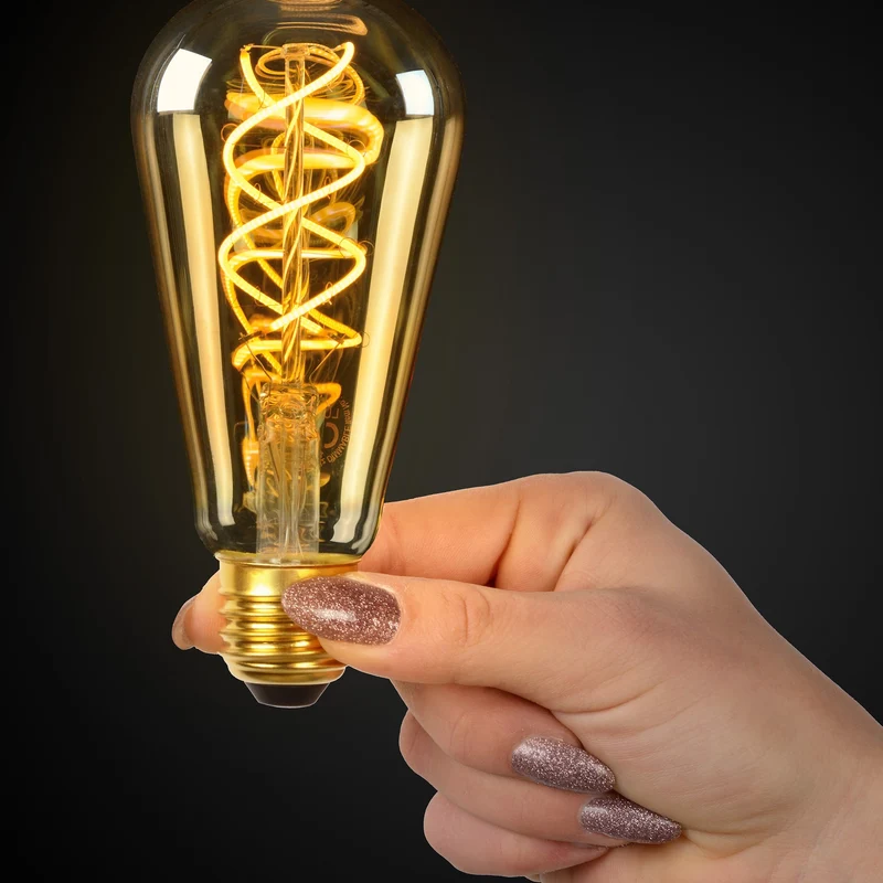 Lucide LED Filament Bulb E27 ST64 Amber - 450lm 2200K - 3-Step Dim