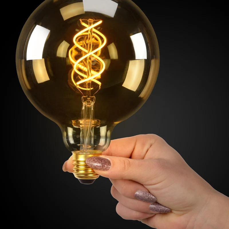 Lucide LED Filament Bulb E27 G125 Clear - 450lm 2700K - Dimmable